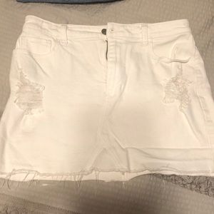 Hollister white high rise skirt
